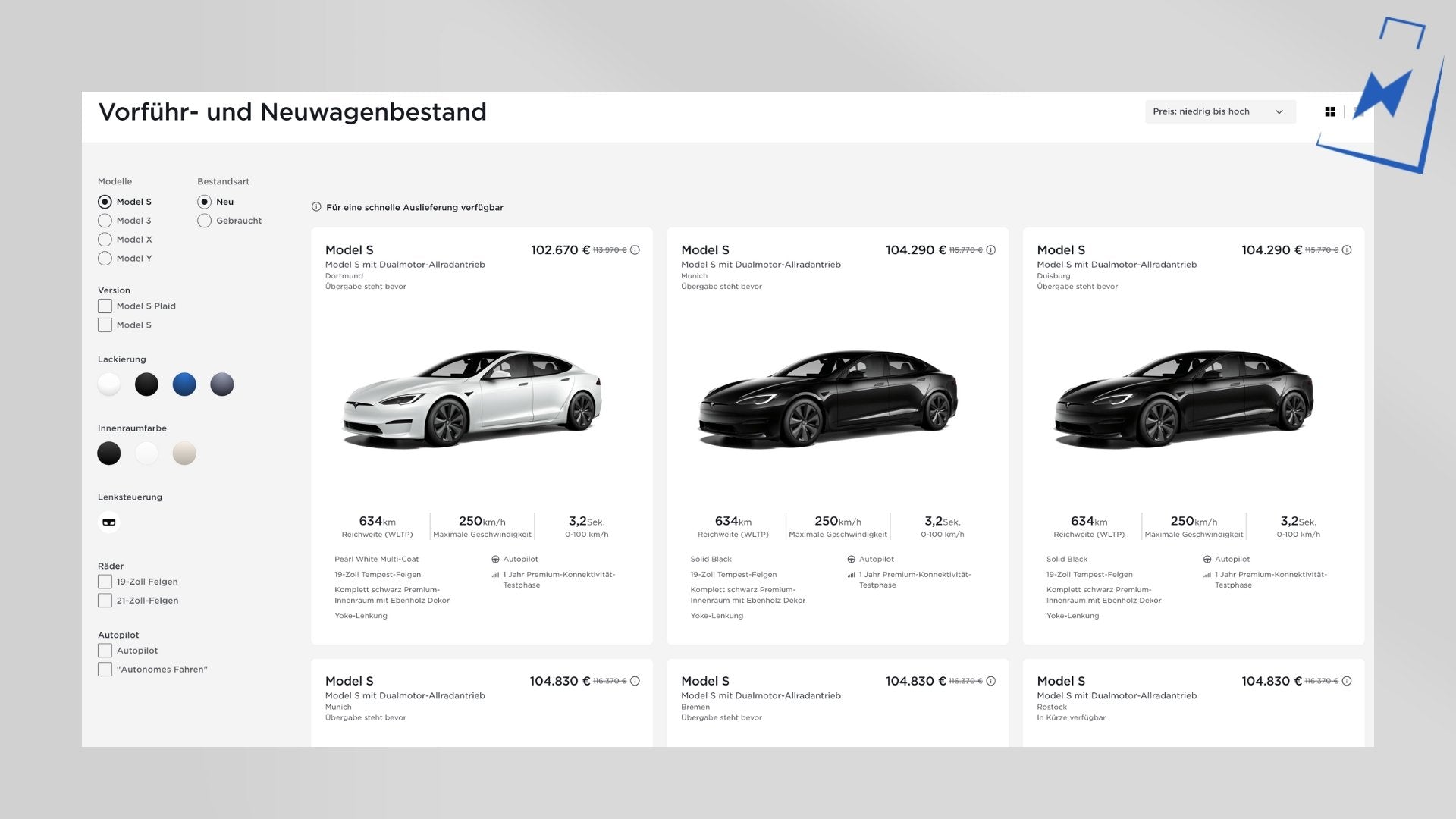 Stock de Model S et Model X disponible, remises possibles jusqu'à