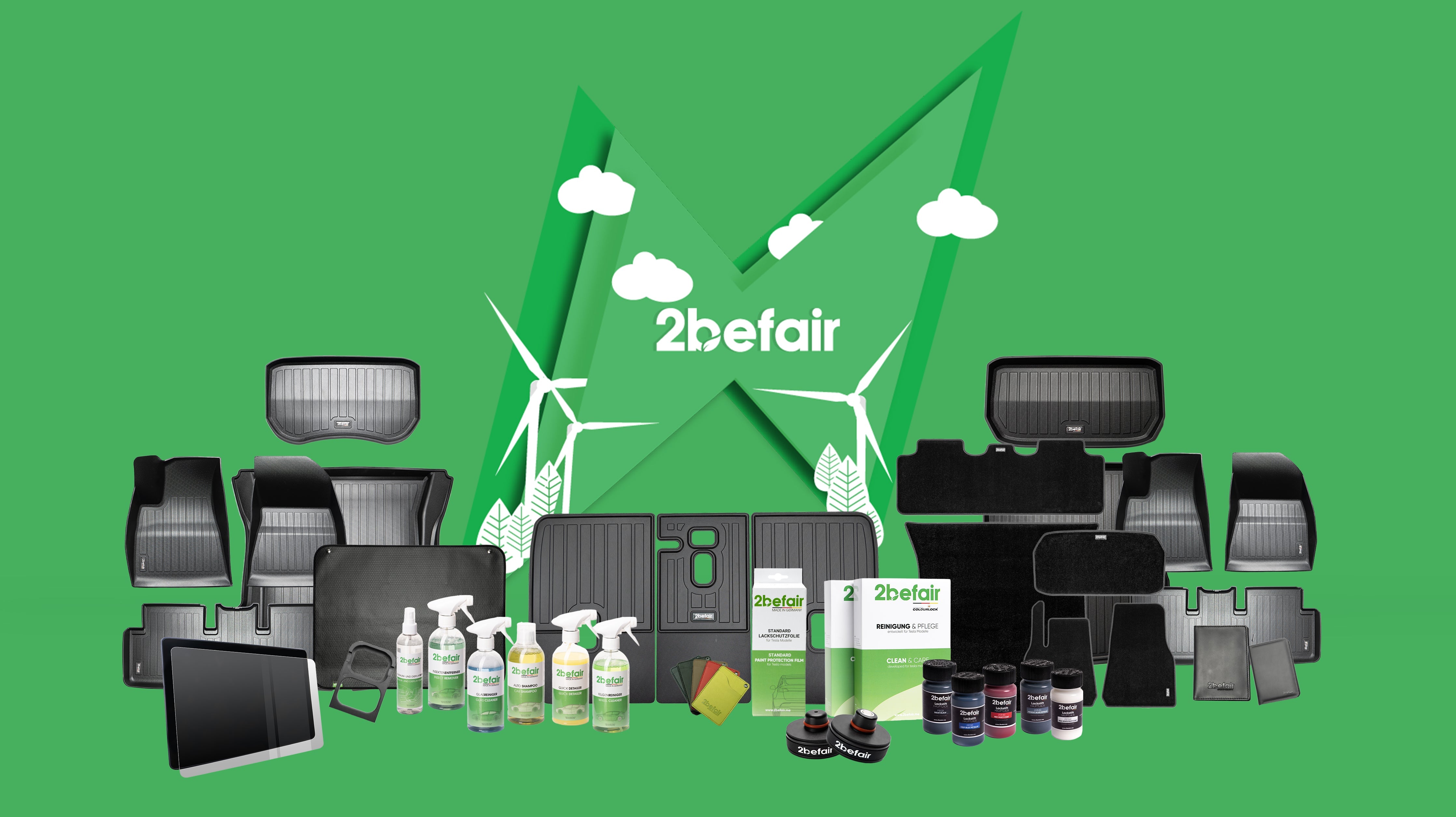 2befair - Nachhaltiges Zubehör für deinen Tesla – Shop4Tesla