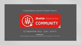 2befair elektrische Community: Wir starten durch – sei am 23.09 in Hamm dabei!