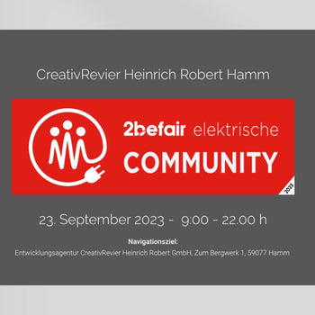 2befair elektrische Community: Wir starten durch – sei am 23.09 in Hamm dabei!