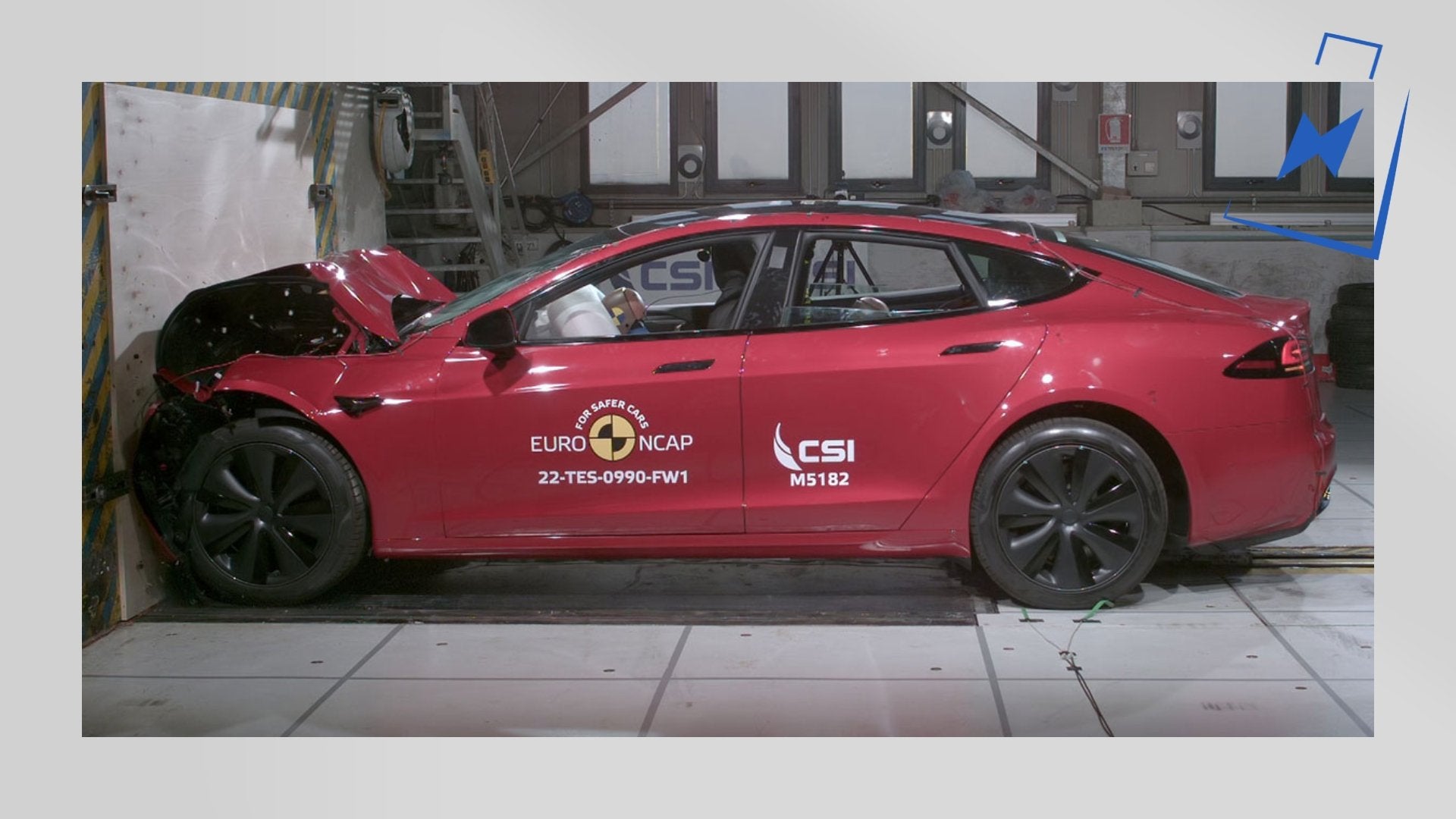 5-Sterne-Sicherheitsbewertung für das neue Tesla Model S beim Euro-NCAP-Crashtest. - Shop4Tesla