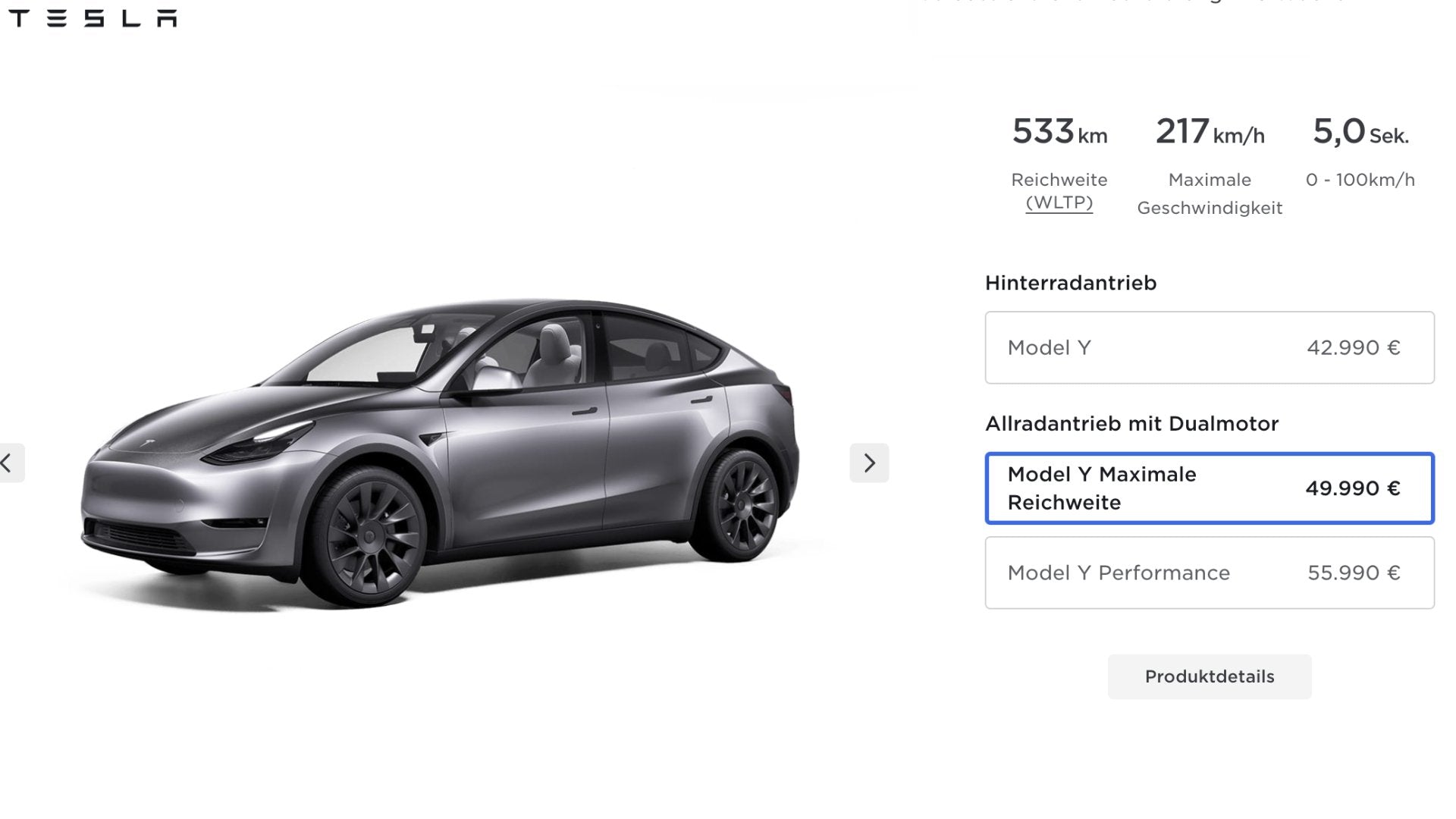 Tesla Model Y - Bis zu 5.000€ Rabatt und 0,0% Finanzierung/ Leasing! - Shop4Tesla