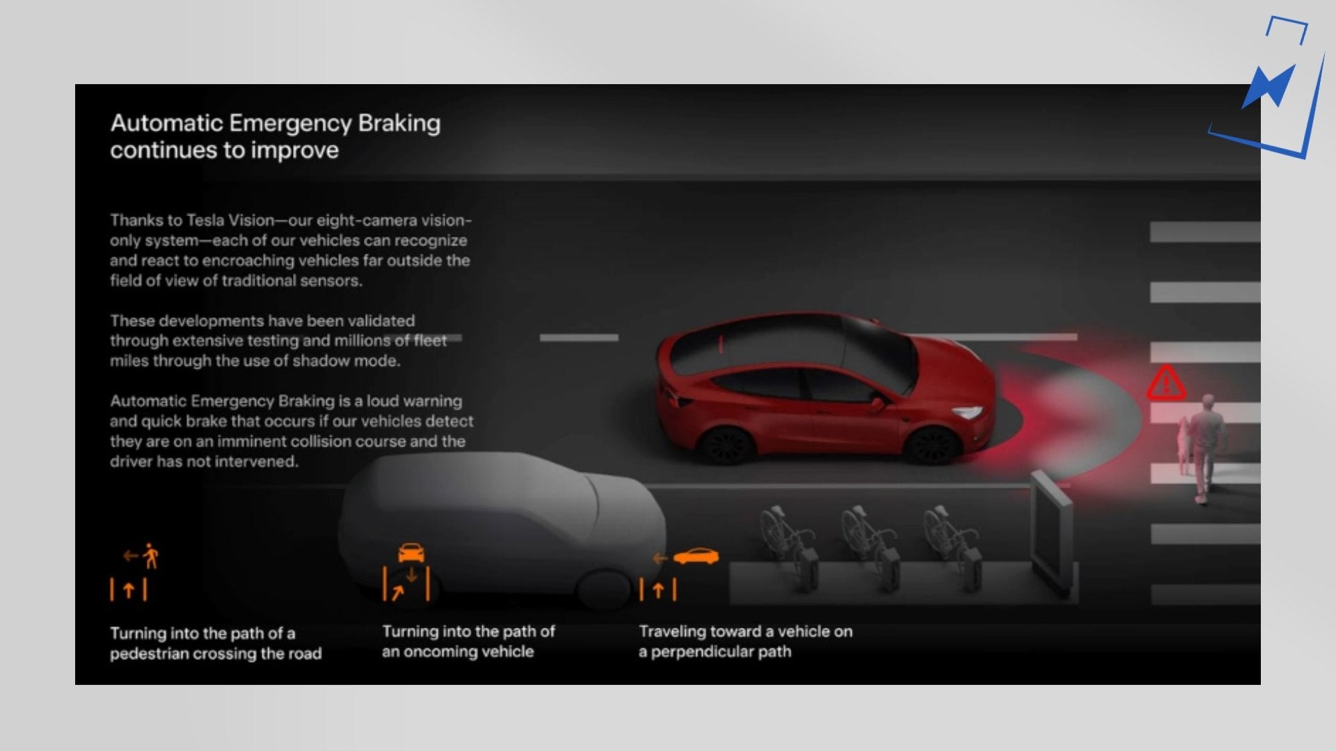 Tesla verbessert die automatische Notbremshilfe um Unfälle weiter zu minimieren! - Shop4Tesla