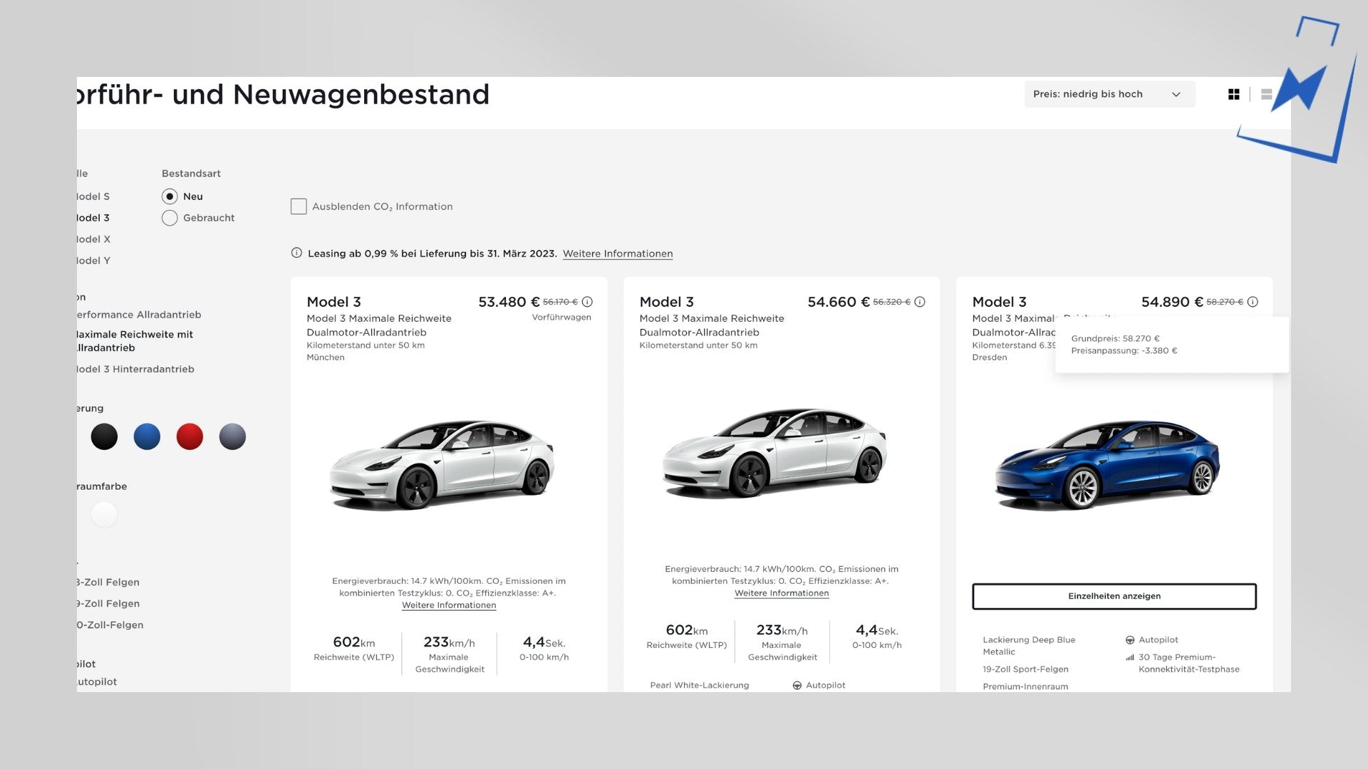 Zusätzlicher Rabatt von bis zu 4000€ auf sofort verfügbare Tesla Model 3/Y! - Shop4Tesla
