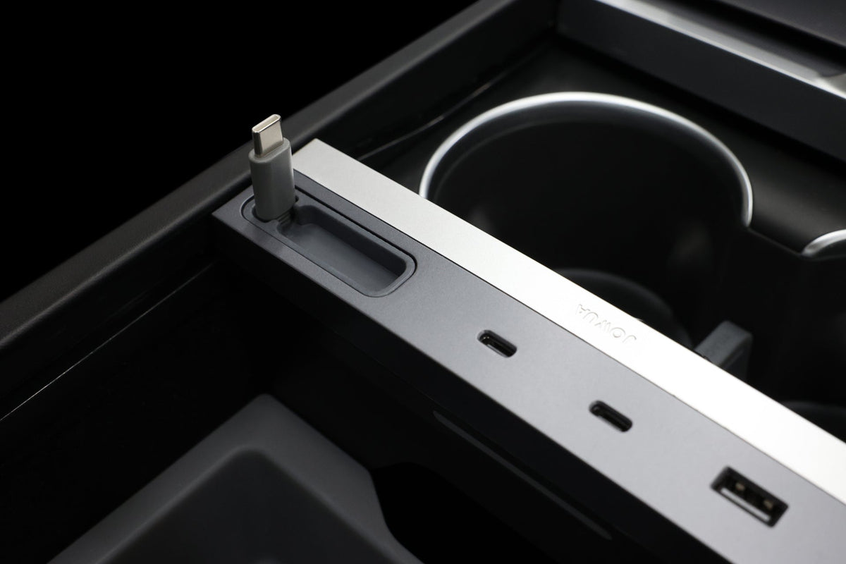 Jowua 130W LED USB-Hub a középkonzolhoz a Tesla Model Y Juniper (2025.03-tól) és a Model 3 Highland (2023.10-től)