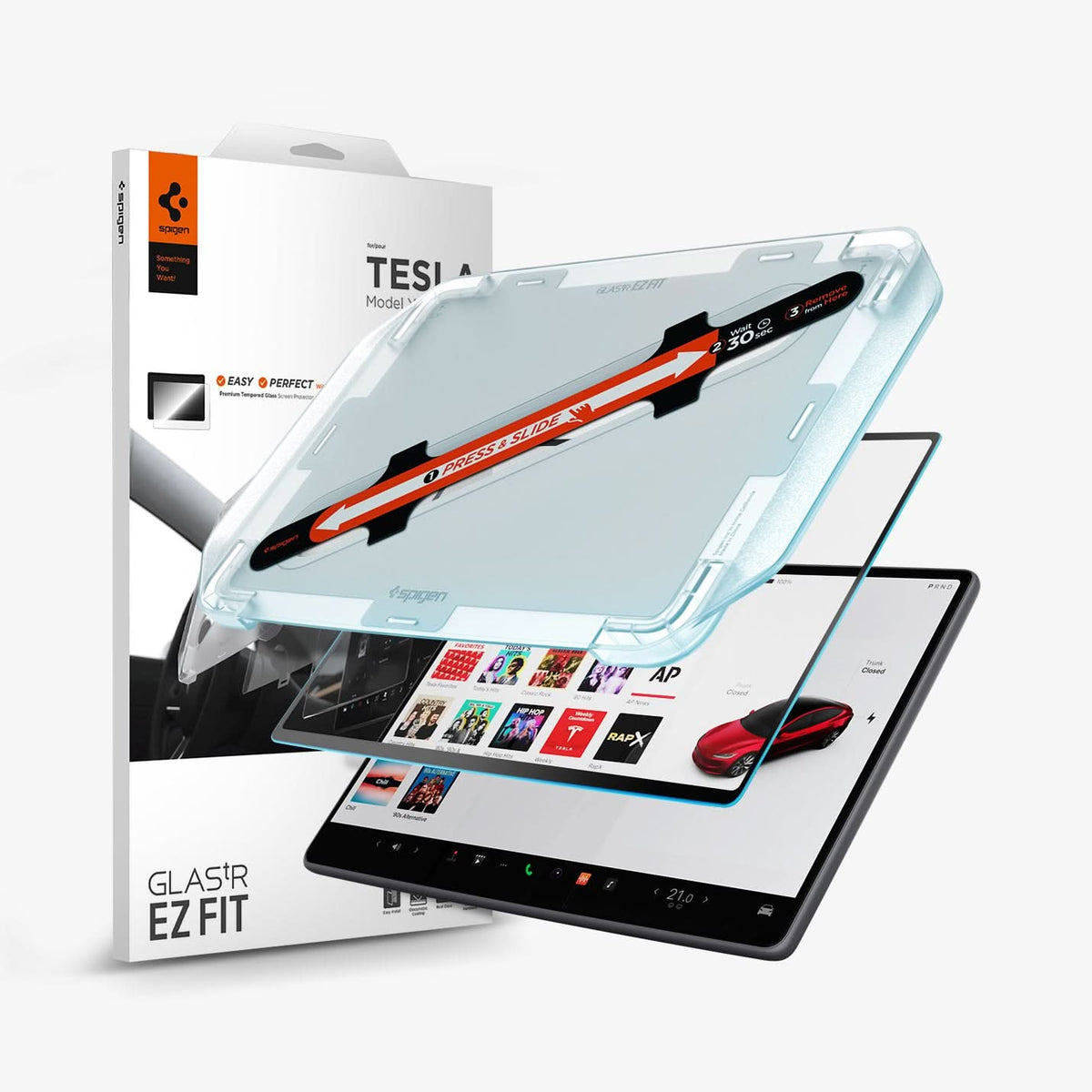 Film de protection d'écran Spigen (mat/transparent) pour Tesla Model 3 Highland / Model Y Juniper