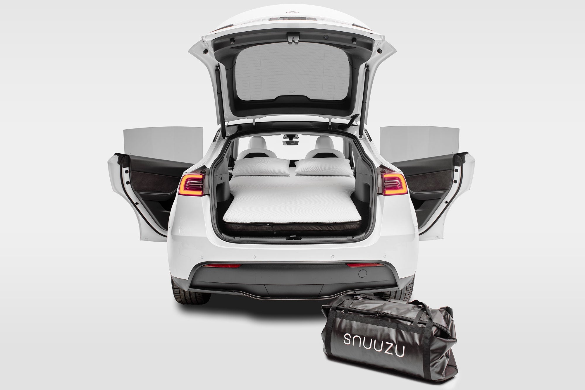 Snuuzu campingmadrass for Tesla Modell Y 