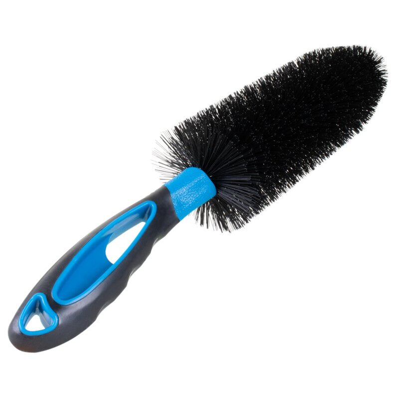 Premium fælgborste Sort-Blå med ergonomisk greb