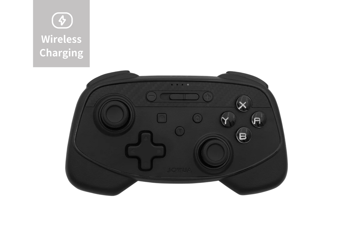 Jowua Gaming-Controller w wersji karbonowej, z dwoma joystickami, krzyżakiem i panelem przycisków