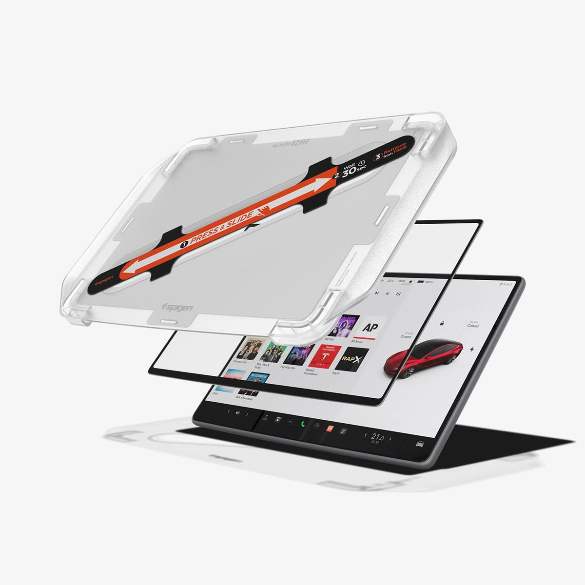 Film de protection d'écran Spigen (mat/transparent) pour Tesla Model 3 Highland / Model Y Juniper