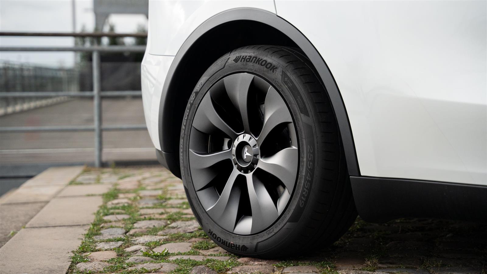 Set Copricerchi Per Tesla Model 3/Y - 4 Coprimozzi + 20 Copridadi In Alluminio Argento - Foto 12