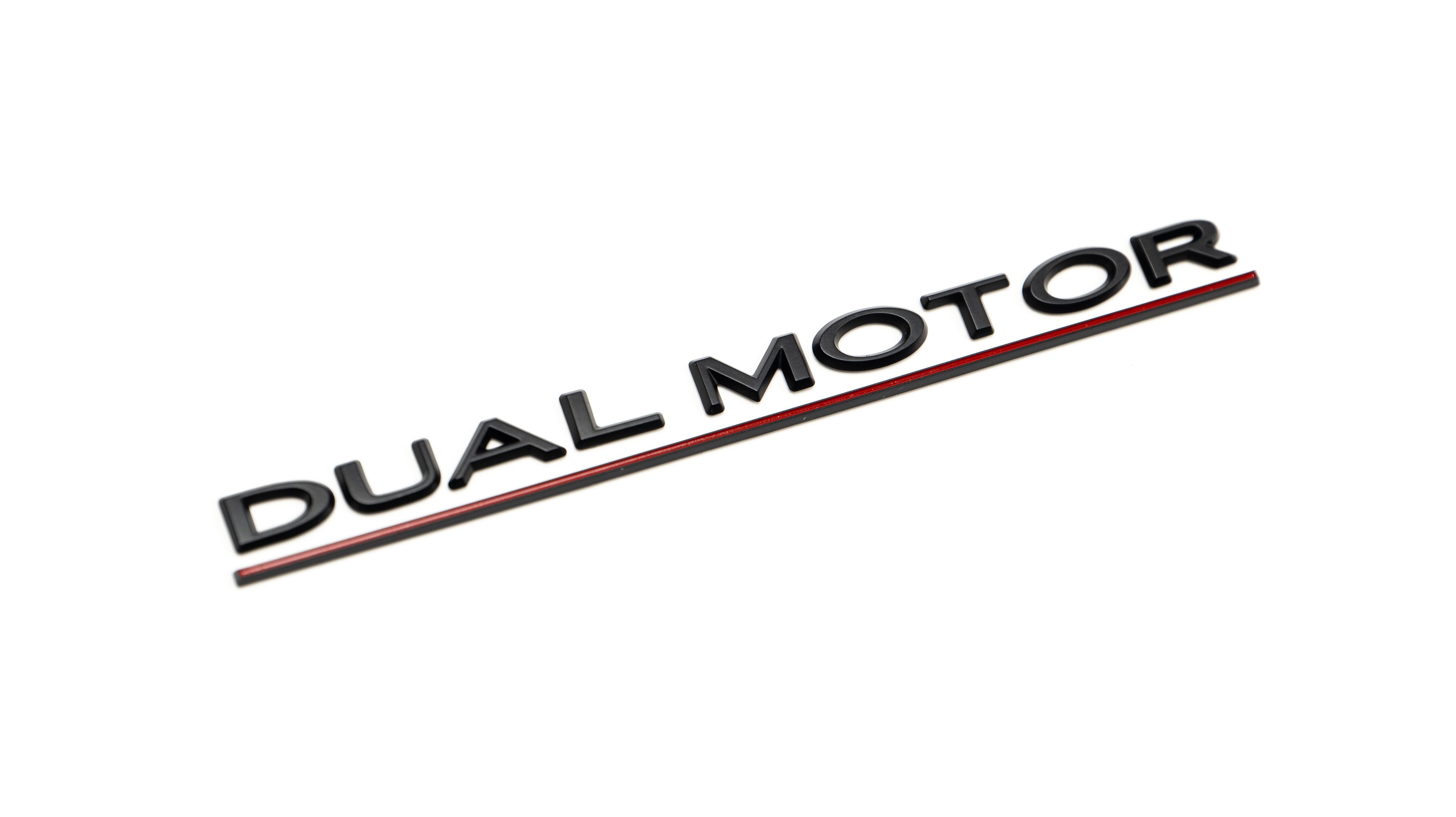 Dual Motor Schriftzug in Schwarz für das Tesla Model 3/Y - Shop4Tesla