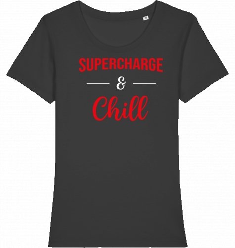 T-Shirt "Supercharge & Chill" - Shop4Tesla